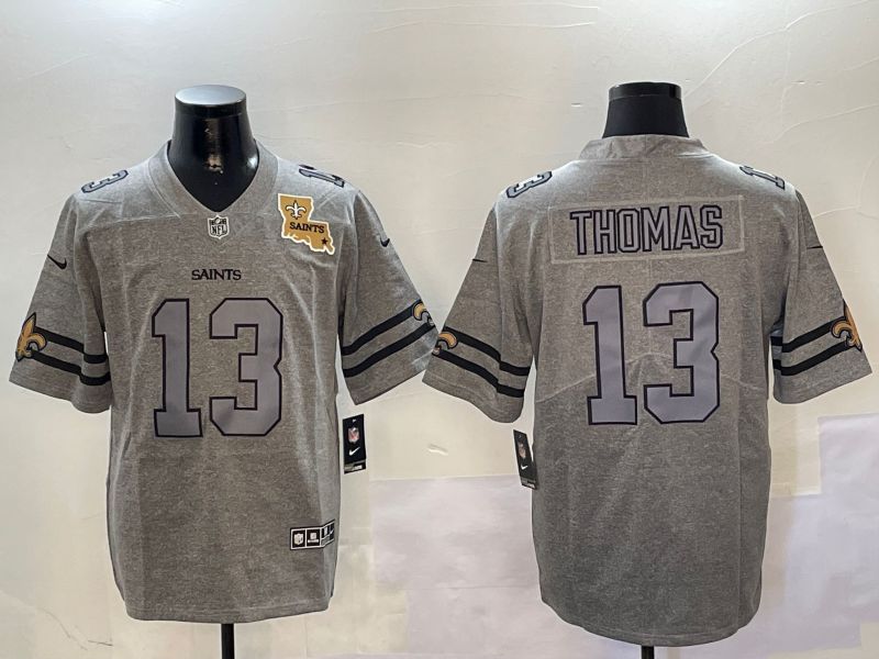 Men New Orleans Saints #13 Thomas Grey Throwback 2024 Nike Limited NFL Jersey style 2->oakland athletics->MLB Jersey